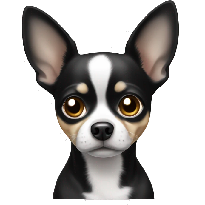 Black and white chihuahua emoji