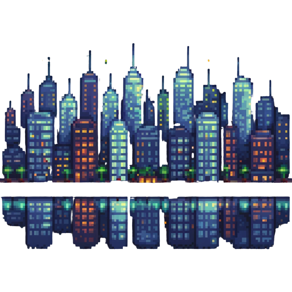 night cityscape with lights emoji