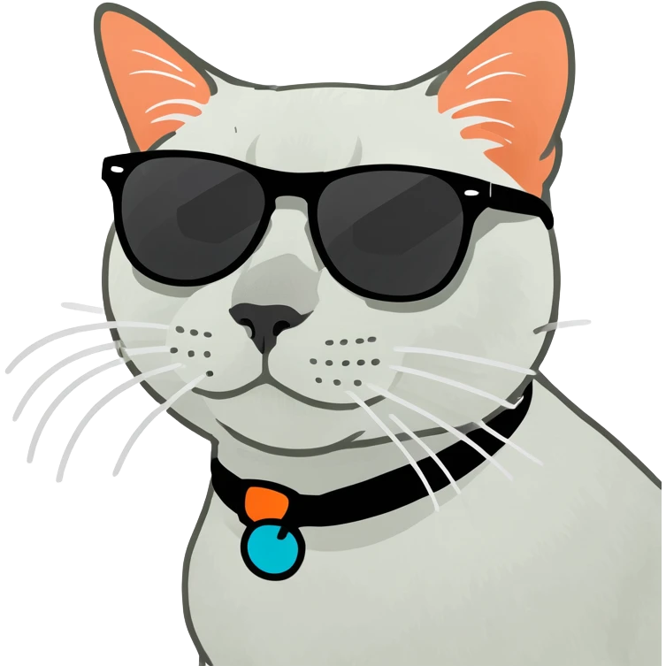 Cat with sunglasses emoji