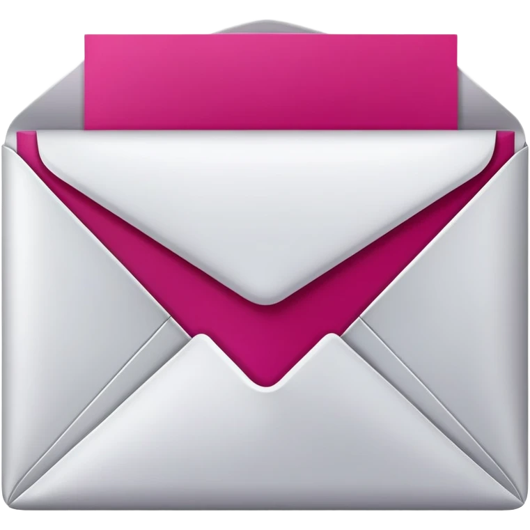 Romantic Red Magenta White Silver Aesthetic Love Letter emoji