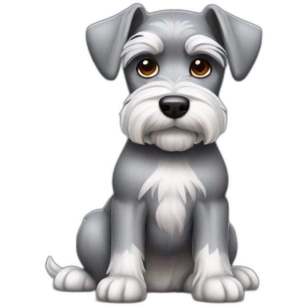 perro schnauzer plata cuerpo emoji