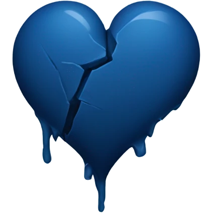 
broken dark blue heart emoji