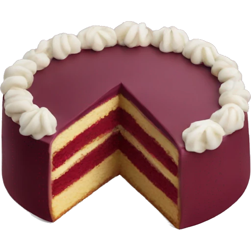 Burgundy cake emoji