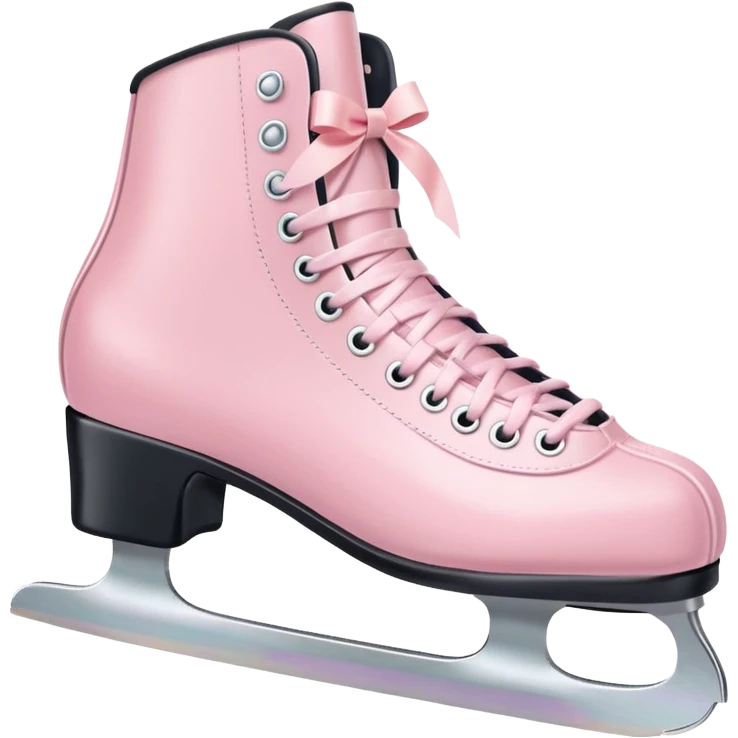 pastel pink ice skates with bow emoji