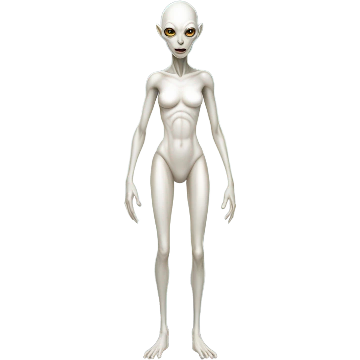 a white alien woman full body emoji