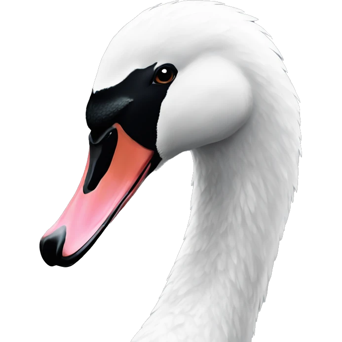 Black and white swan emoji