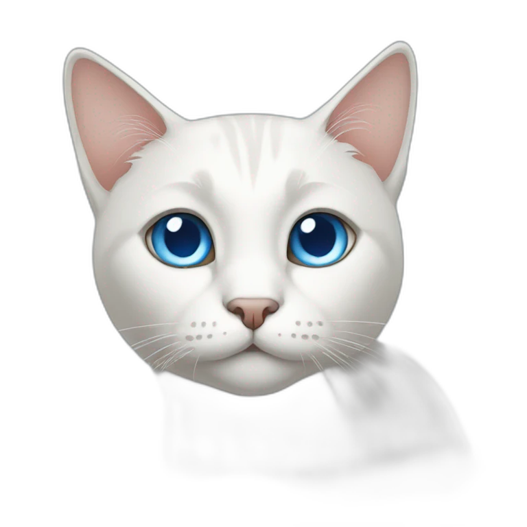 Cat with blue eyes emoji