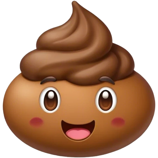 Flying poop emoji
