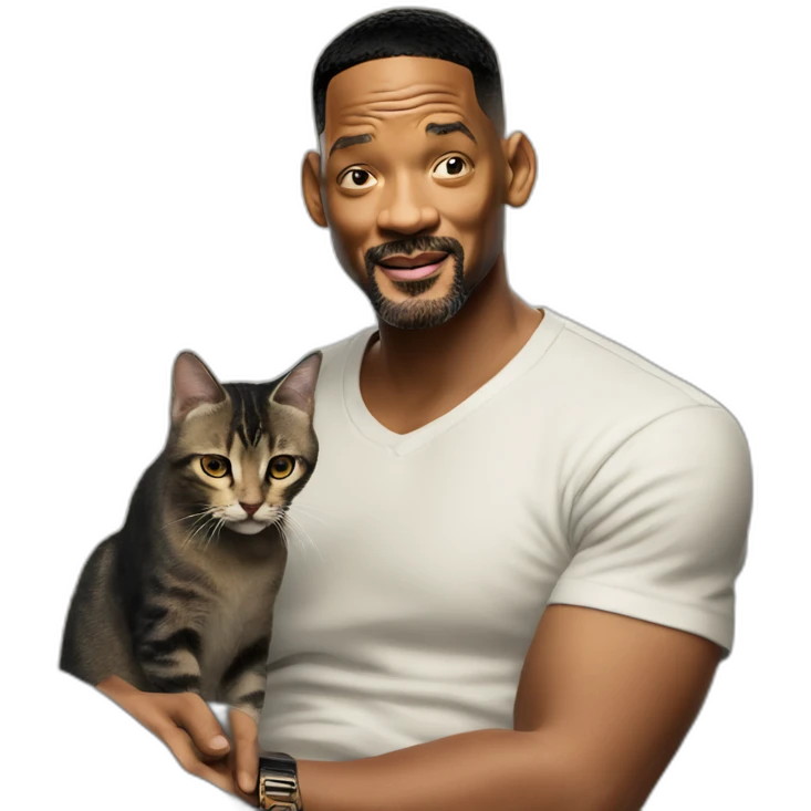 will smith with cat emoji