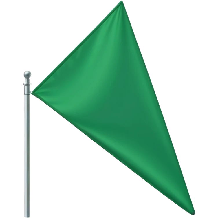 Triangle green flag emoji