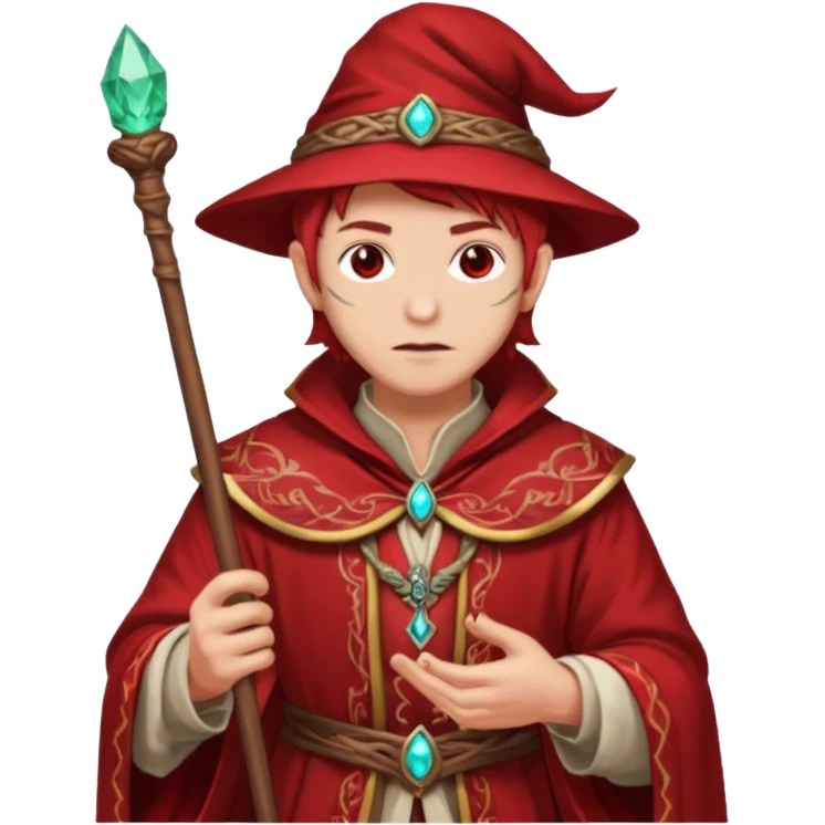 red stoned mage cane emoji