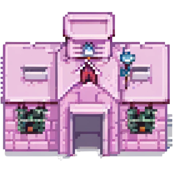 pink school building emoji