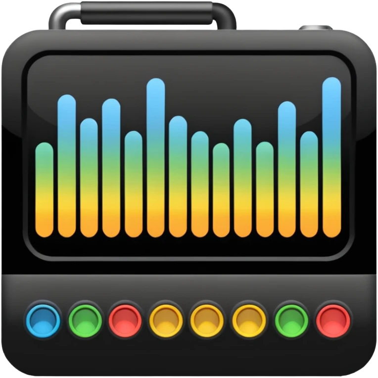 audio spectrum, the spectrum is black emoji