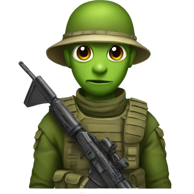 Gecko soldier emoji