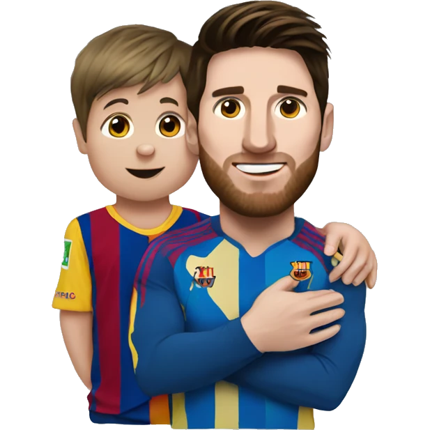 Messi holding baby emoji