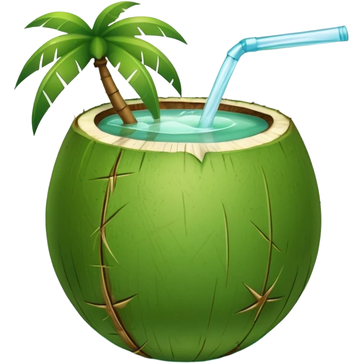 Green Coconut water emoji
