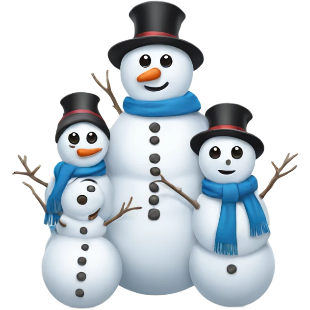 Snowman family emoji