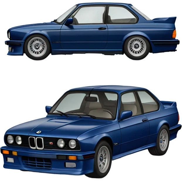 1980s navy bmw m3 emoji