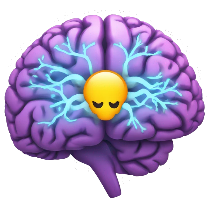 Brain with spark emoji