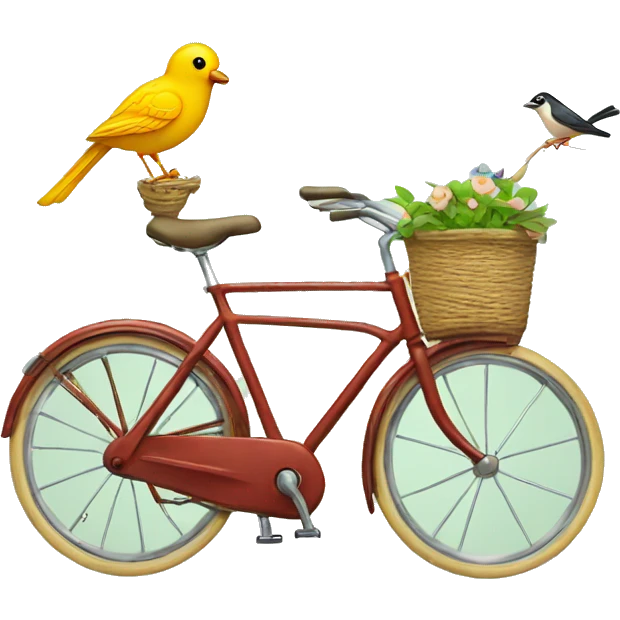 Bycicle with a bird emoji