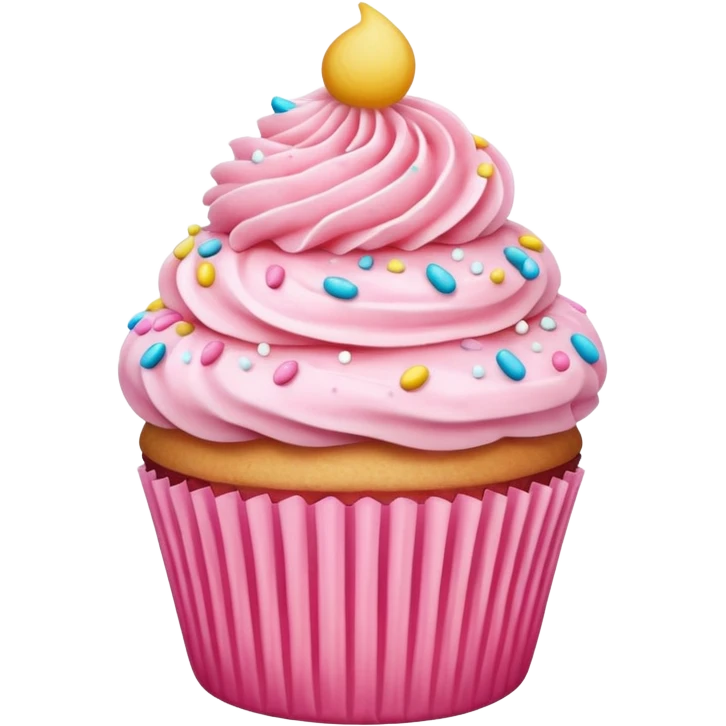 Cupcake with pink icing emoji