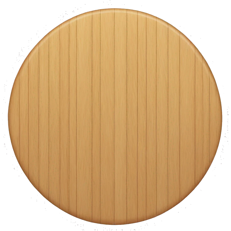 Wooden circle board with lines going down  emoji
