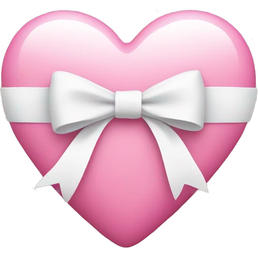 pink heart with white bow emoji