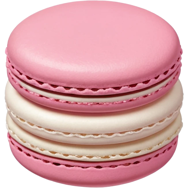 White and pink macaroon emoji