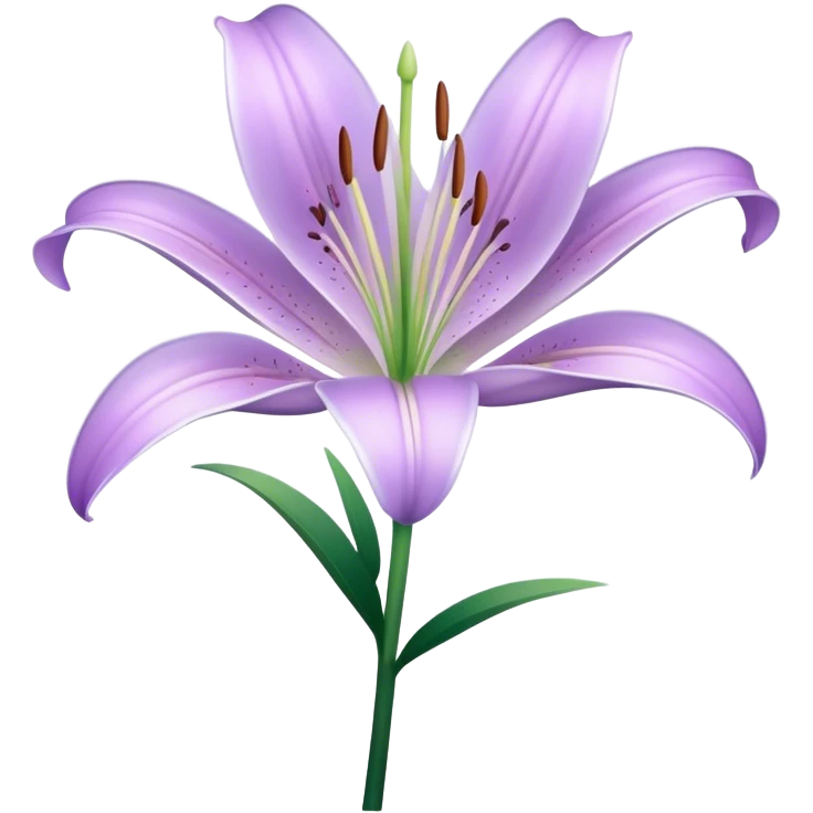 single Light Purple Lily, straight stem emoji