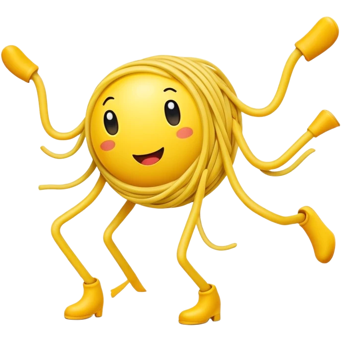 Noodle with legs emoji