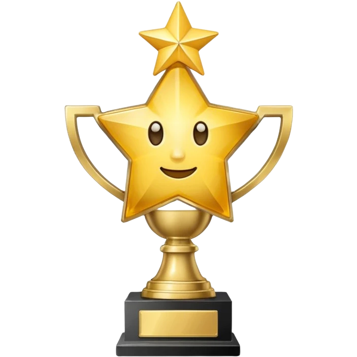 trophy with a star on it emoji