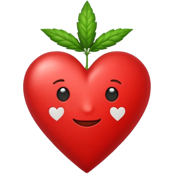 Animated weed heart emoji