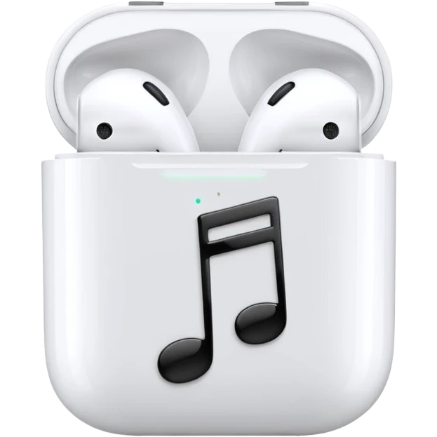 airpods in a music note themed case emoji
