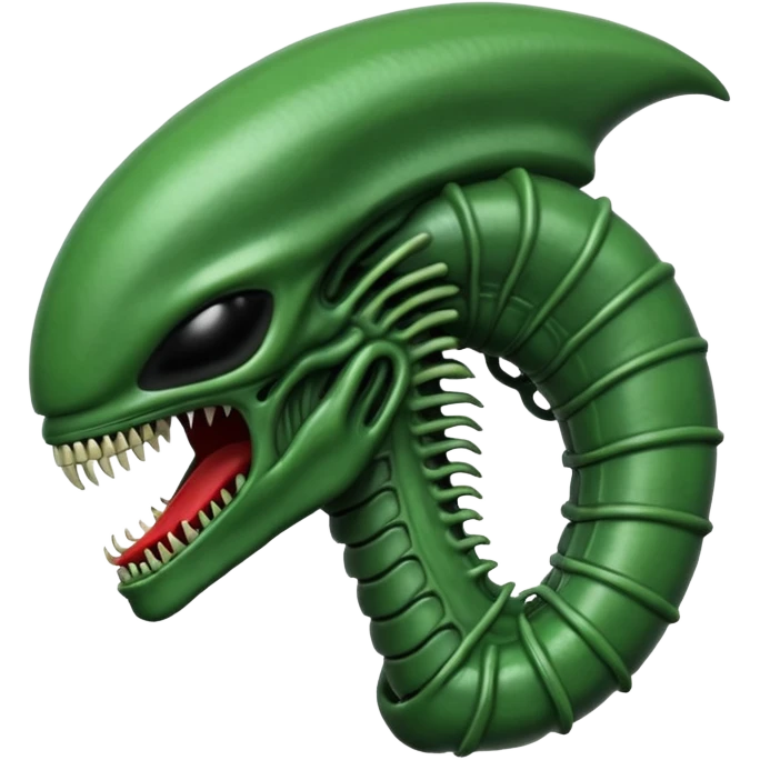 green xenomorph from movie alien emoji