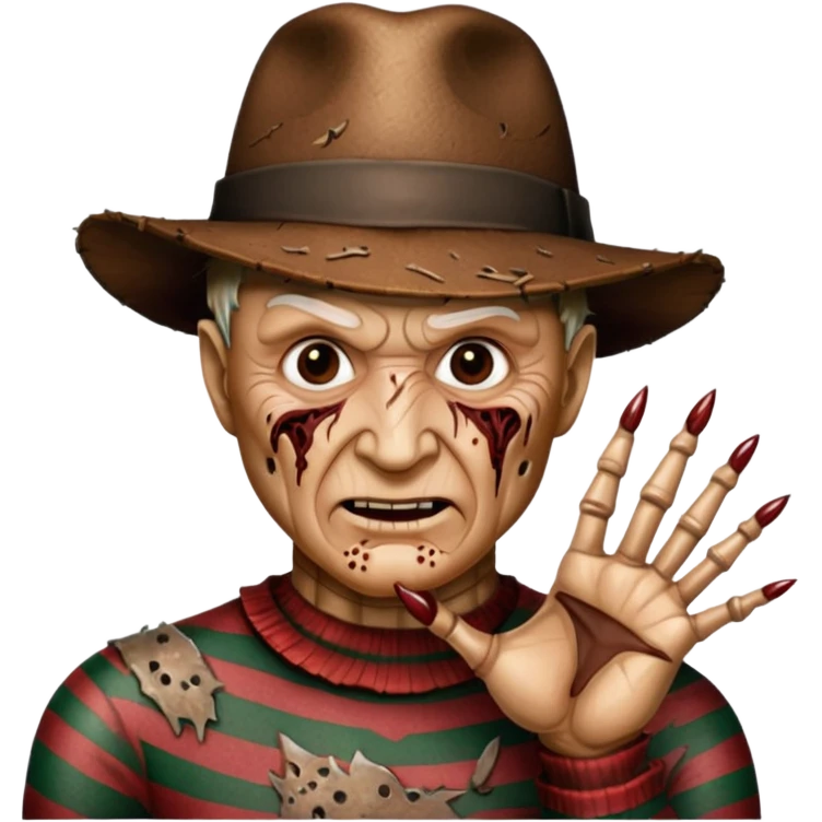 glitter freddy krueger emoji