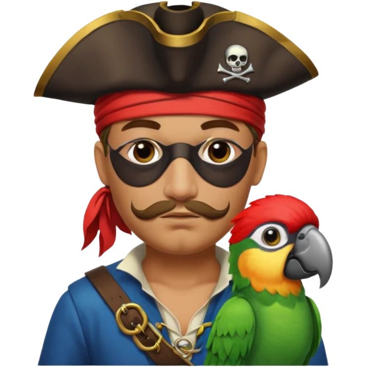 pirate and parrot emoji