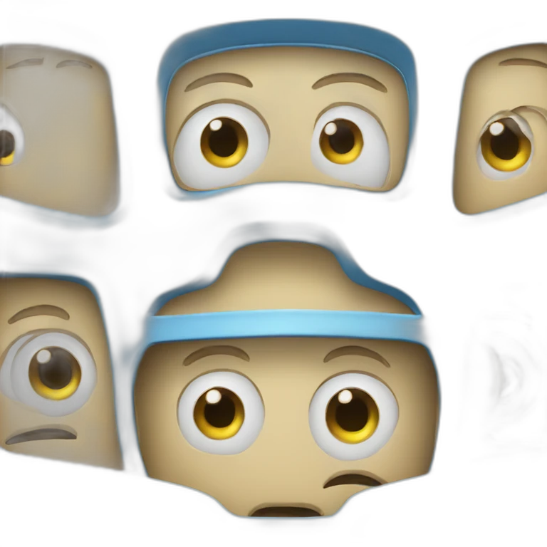 blue car with eyes emoji