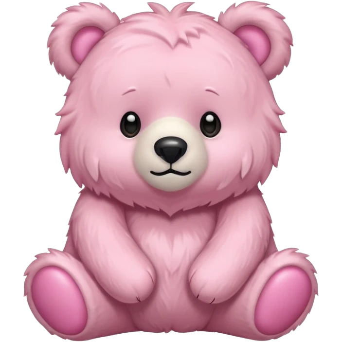 Pastel pink bear emoji