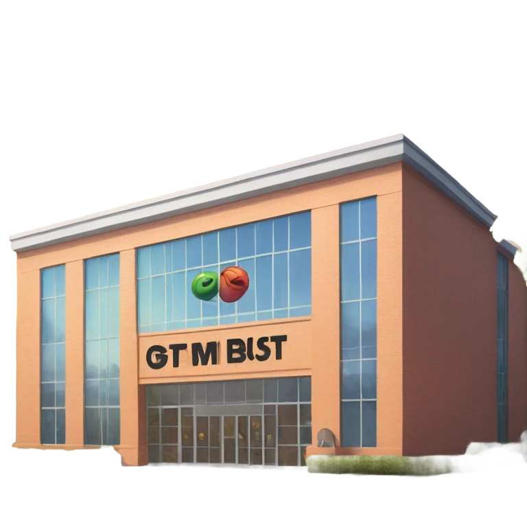gym building with gym written on it emoji