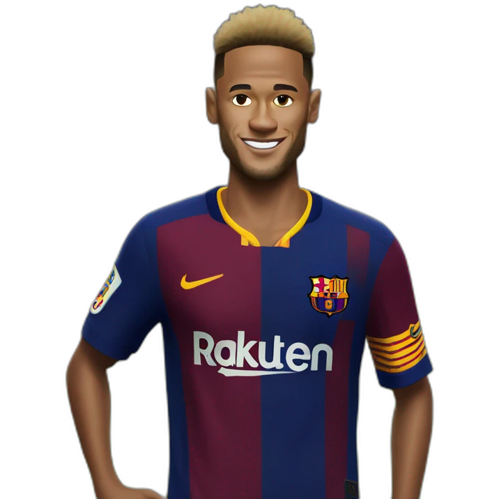 Neymar with barcelona jersey emoji