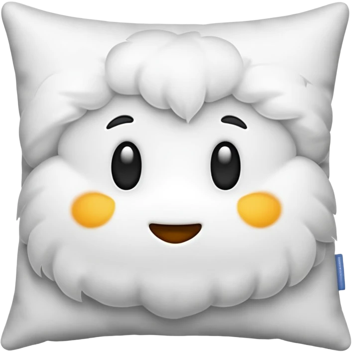 a hyperrealistic pillow  emoji