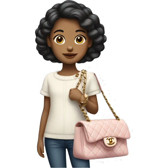 Niña con bolso chanel  emoji