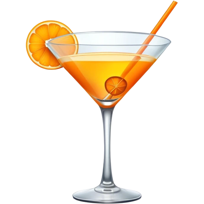 Orange martini emoji