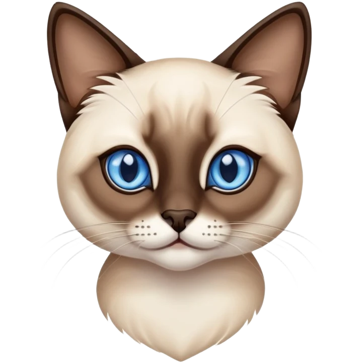 siamese cat with blue eyes emoji