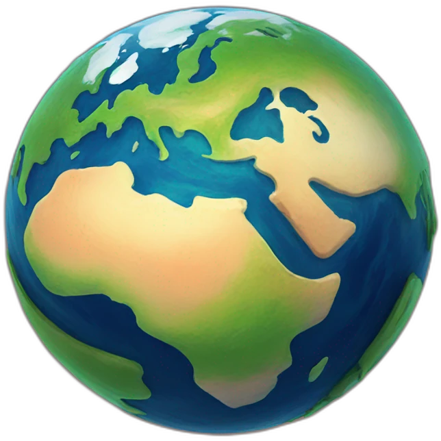 Colorful earth emoji