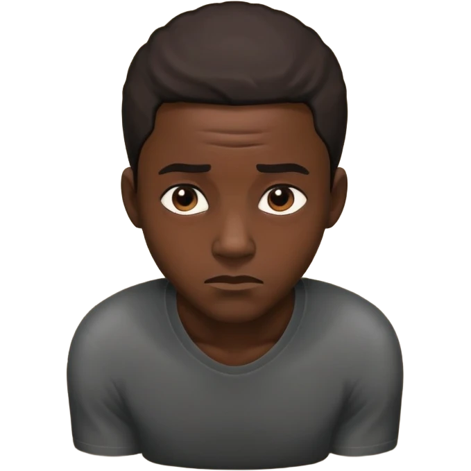 Un homme courbé et noir emoji
