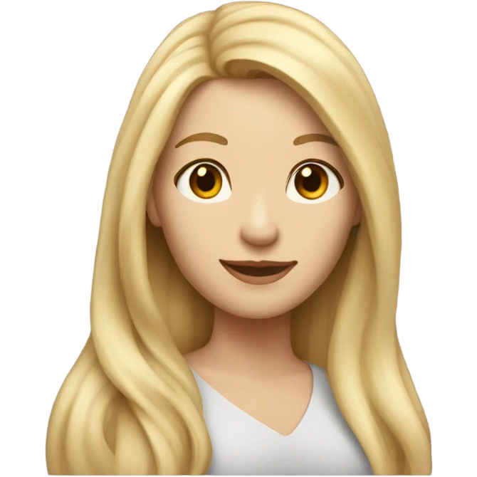 Pretty white blonde woman emoji