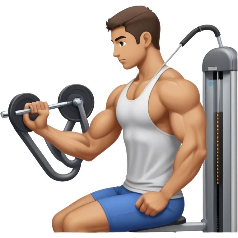 side-view man cable-machine tricep-pushdown emoji