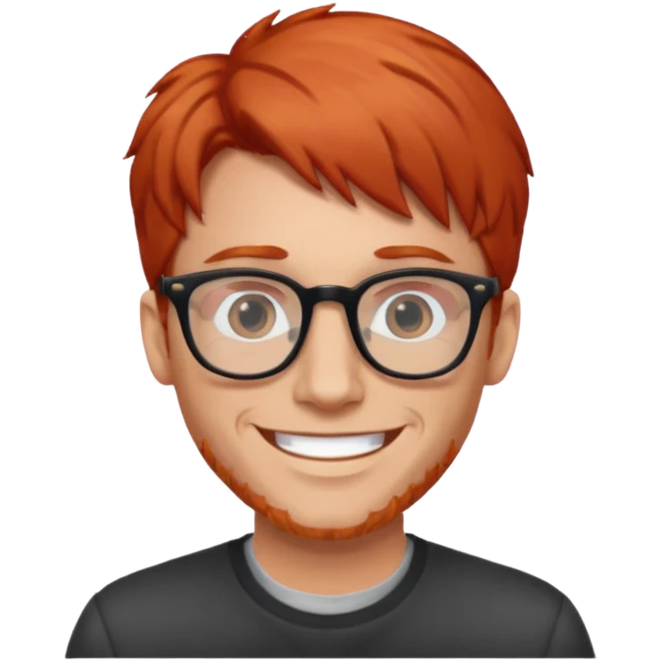 red-haired man wearing glasses emoji