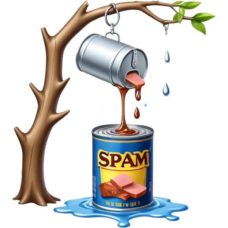 surreal dali style melting spam  watch landscape emoji